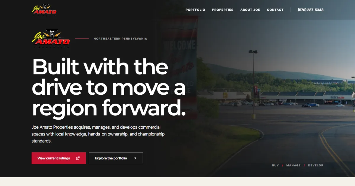 Amato Properties website screenshot