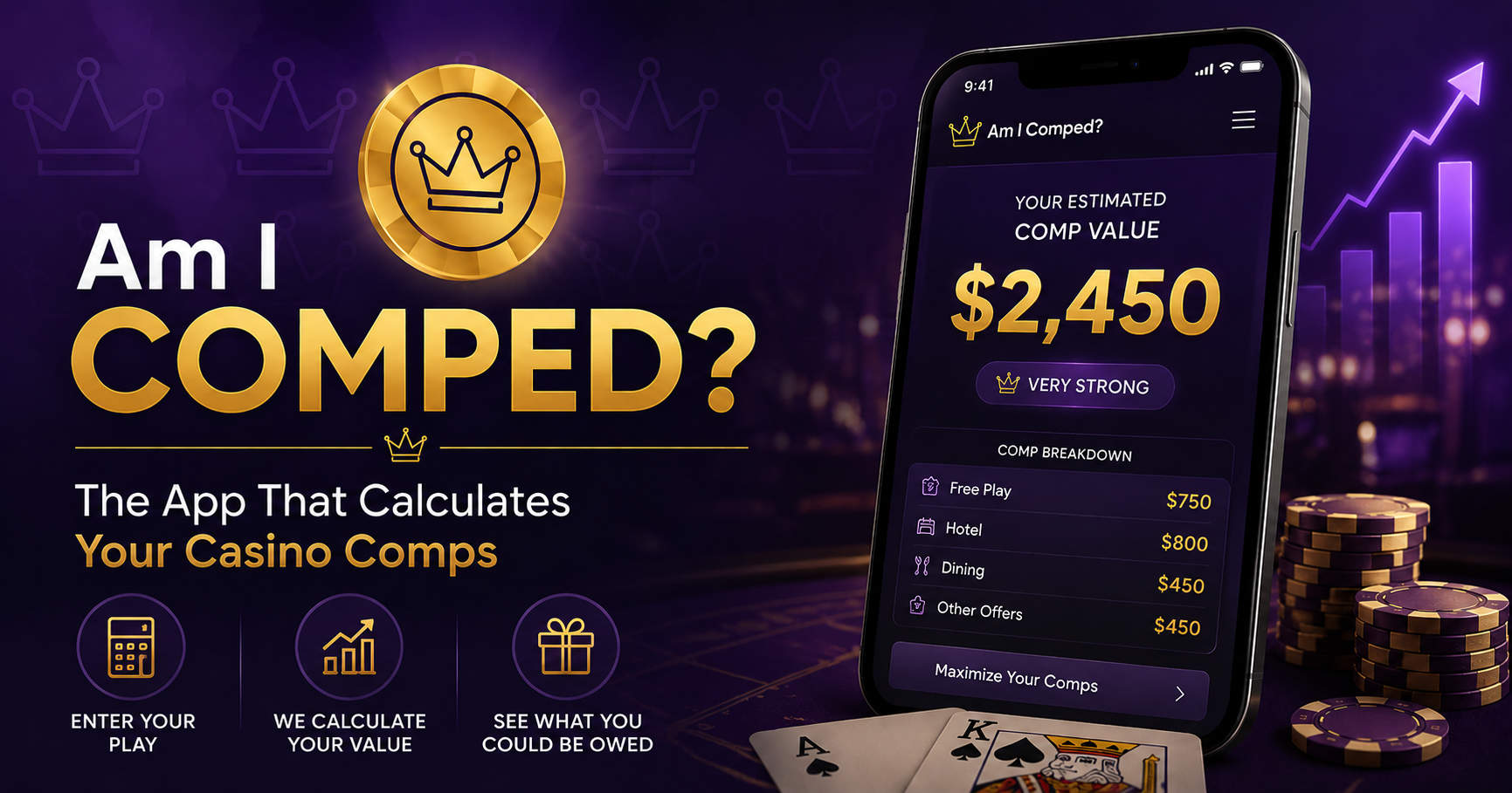 Am I Comped? website preview