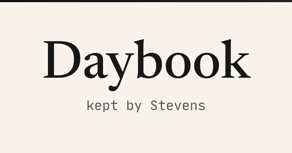 Daybook website preview