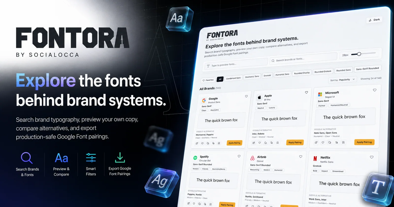 Fontora website preview