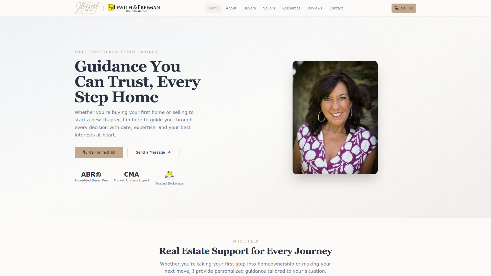Jill Hertel Real Estate website preview