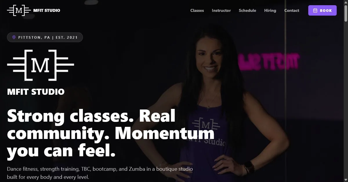 MFIT Studio website preview
