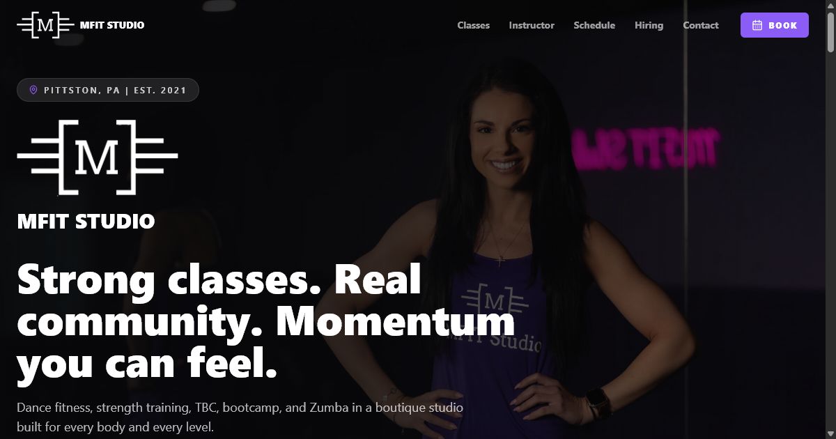MFIT Studio website preview