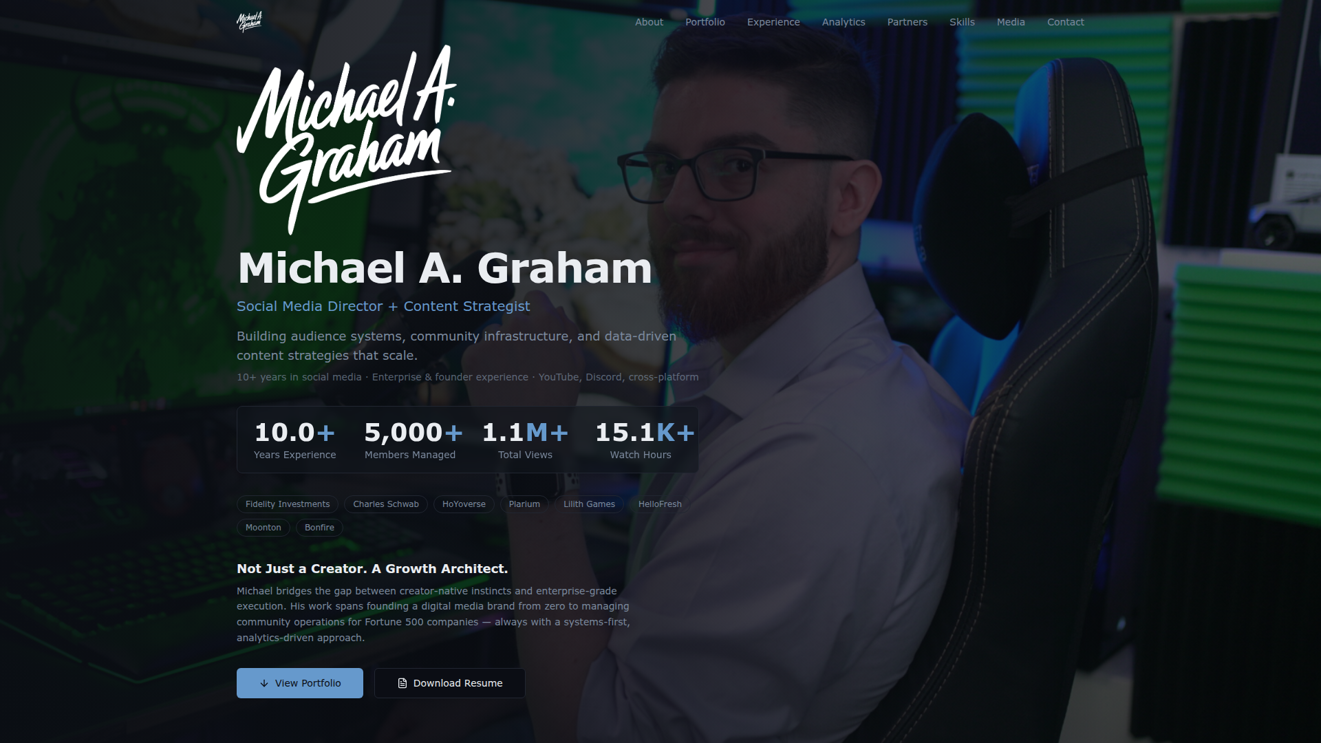 Michael A. Graham website preview
