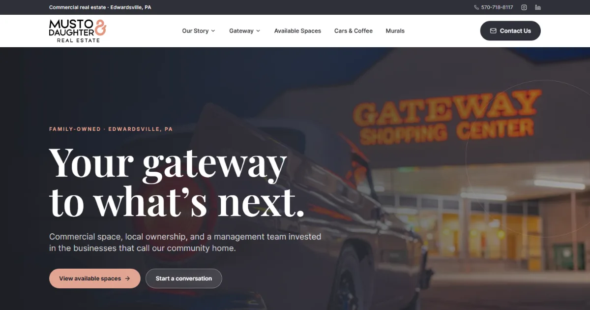 Musto & Daughter website screenshot