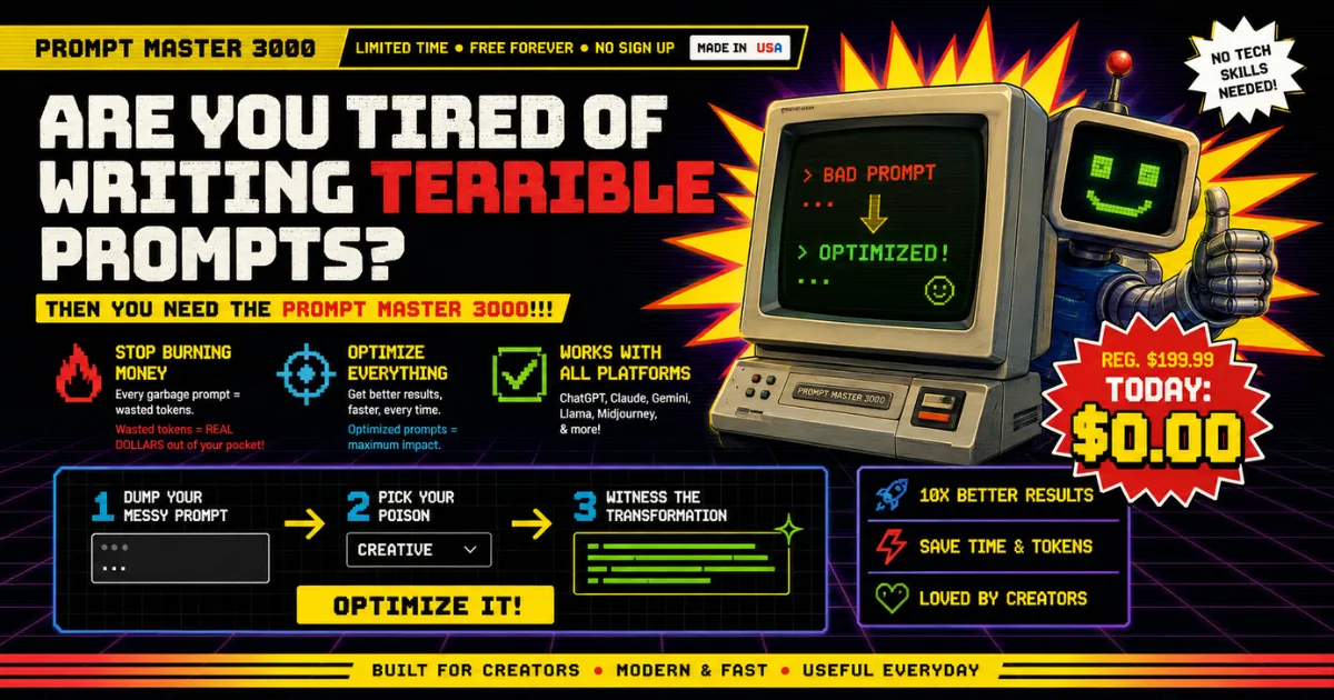 Prompt Master 3000 website preview