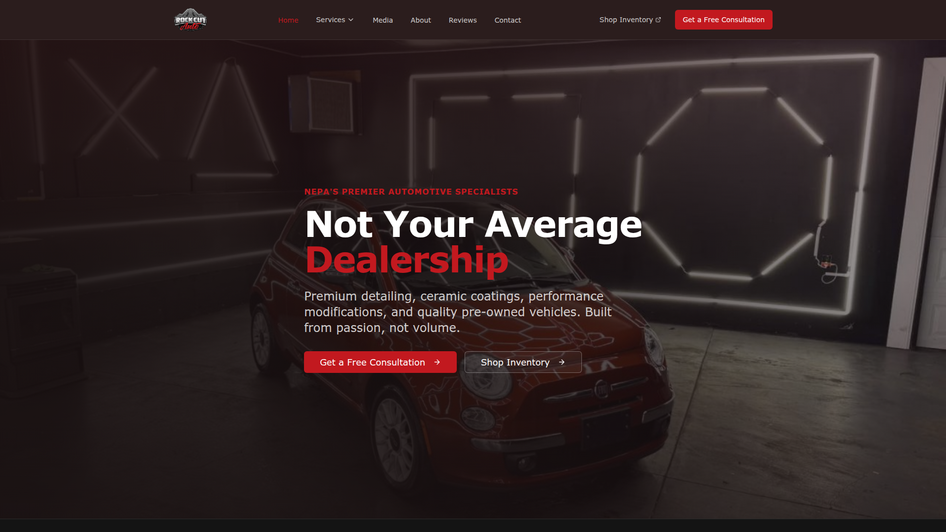 Rock Cut Auto website preview