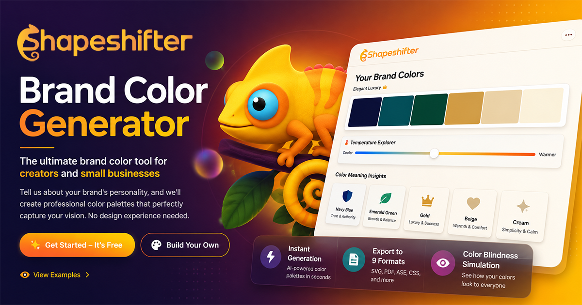Shapeshifter website preview