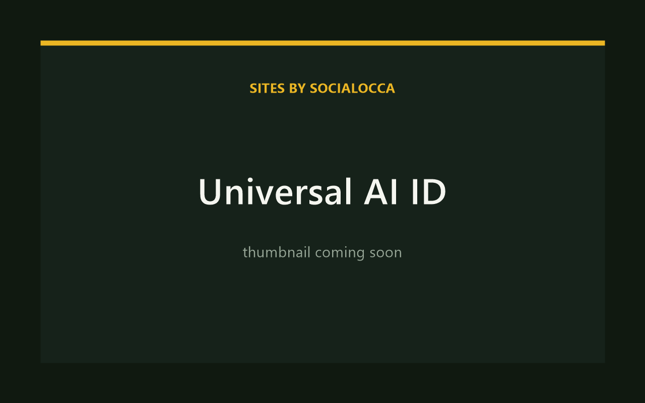Universal AI ID website preview